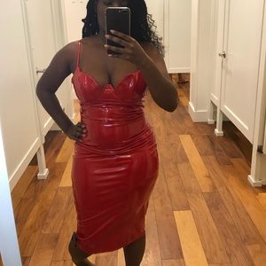 Red Vinyl Dress